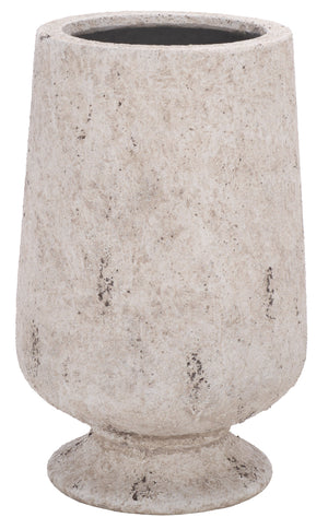 Stark Planter Pot In Ficonstone Finish — Durable Weather-Resistant Tapered Outdoor Indoor Vessel