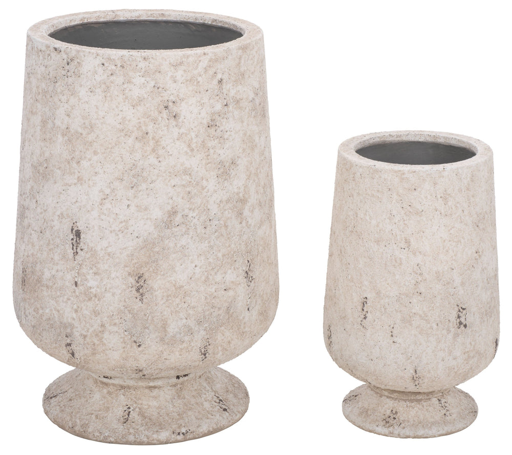 Stark Large Planter Pot In Ficonstone Finish — Durable Weather-Resistant Garden Accent For Indoors Outdoors