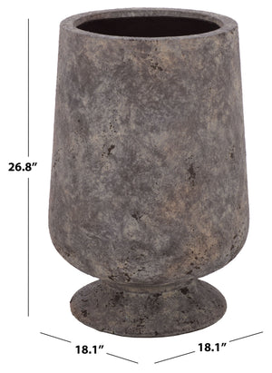 Stark Large Planter Pot In Ficonstone Finish — Durable Weather-Resistant Garden Accent For Indoors Outdoors