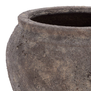Ramsey Planter Pot — Durable Ficonstone Round Planter, Uv-Resistant, Natural Stone Look For Patio Decor