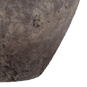 Ramsey Planter Pot — Durable Ficonstone Round Planter, Uv-Resistant, Natural Stone Look For Patio Decor