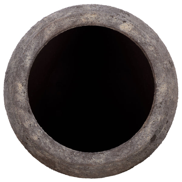 Ramsey Planter Pot — Durable Ficonstone Round Planter, Uv-Resistant, Natural Stone Look For Patio Decor