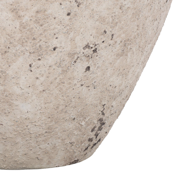 Ramsey Planter Pot — Durable Ficonstone Round Planter, Uv-Resistant, Natural Stone Look For Patio Decor