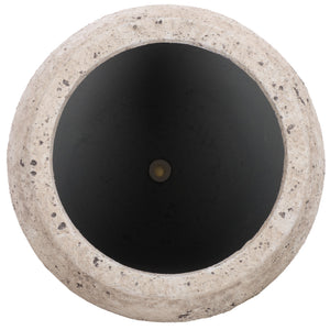 Ramsey Planter Pot — Durable Ficonstone Round Planter, Uv-Resistant, Natural Stone Look For Patio Decor