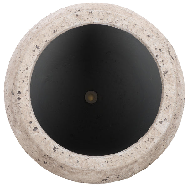 Ramsey Planter Pot — Durable Ficonstone Round Planter, Uv-Resistant, Natural Stone Look For Patio Decor
