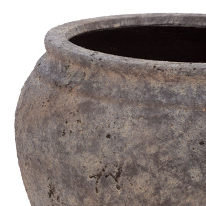 Ramsey Large Planter Pot With Rustic Ficonstone Finish, Lightweight Durable Outdoor Garden Accent Bowl