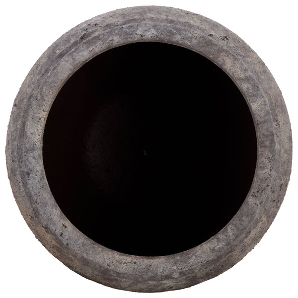 Ramsey Large Planter Pot With Rustic Ficonstone Finish, Lightweight Durable Outdoor Garden Accent Bowl