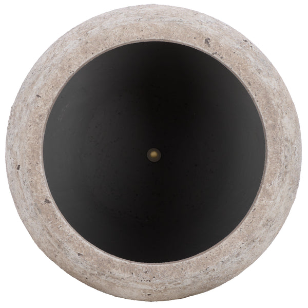Ramsey Large Planter Pot With Rustic Ficonstone Finish, Lightweight Durable Outdoor Garden Accent Bowl
