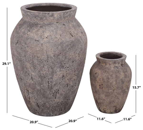 Bolton Planter Pot Durable Ficonstone Tapered Design For Patios And Entryways With Timeless Finish