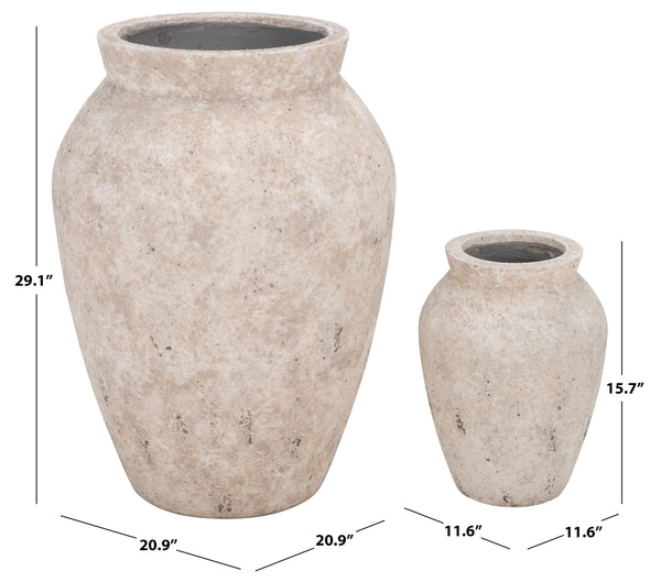 Bolton Large Planter Pot In Weather-Resistant Ficonstone Finish — Durable, Elegant Outdoor Accent