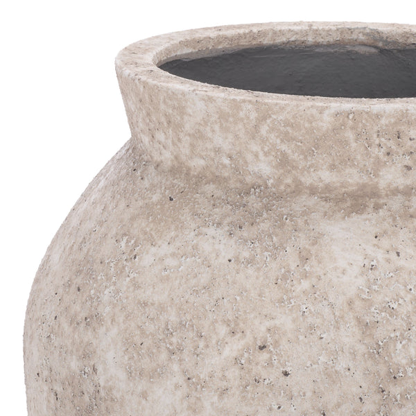Bolton Large Planter Pot In Weather-Resistant Ficonstone Finish — Durable, Elegant Outdoor Accent