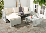 Safavieh Likoma Wicker 3 Piece Outdoor Set Grey/Beige/White PAT2007D