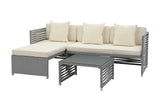 Safavieh Likoma Wicker 3 Piece Outdoor Set Grey/Beige/White PAT2007D