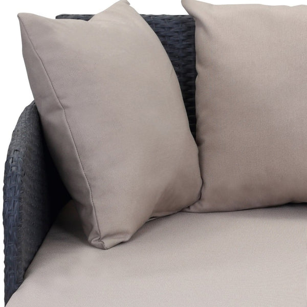 Safavieh AUGUST Daybed - Luxurious Outdoor Lounging with Plush Cushions for Poolside Relaxation & Style Titanium / Sand PAT2500A