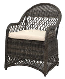 Safavieh Davies Wicker Arm Chair With Cushion Grey/Beige PAT2510A