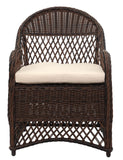 Safavieh Davies Wicker Arm Chair With Cushion Brown/Beige PAT2510B