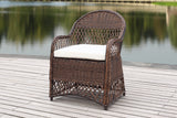 Safavieh Davies Wicker Arm Chair With Cushion Brown/Beige PAT2510B