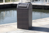 Safavieh Bishop Outdoor Wicker 18 Gallon Trash Bin Brown PAT2511A