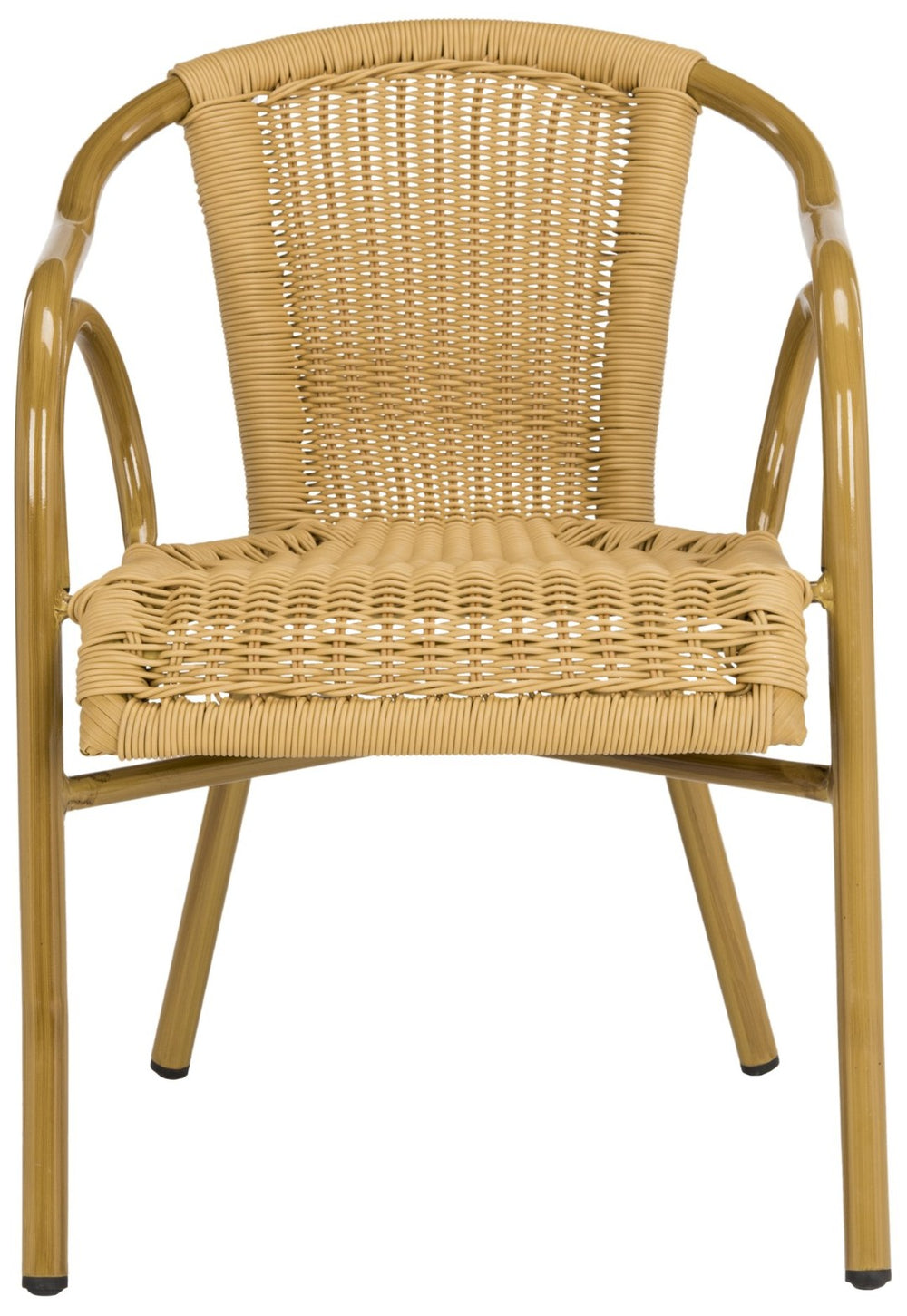 Safavieh DAGNY Arm Chairs - Elegant Retro-Chic Design for Indoor & Outdoor Relaxation and Comfort Natural PAT4000B-SET2