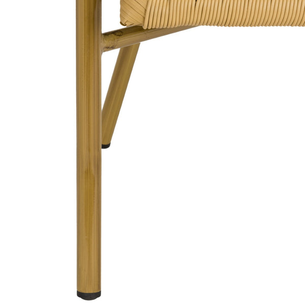 Safavieh DAGNY Arm Chairs - Elegant Retro-Chic Design for Indoor & Outdoor Relaxation and Comfort Natural PAT4000B-SET2