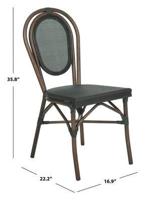 Safavieh ESBEN Side Chairs - Elegant Bistro Style for Indoor/Outdoor Use, Lightweight & Weather-Resistant Pair PAT4002A-SET2