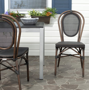 Safavieh ESBEN Side Chairs - Elegant Bistro Style for Indoor/Outdoor Use, Lightweight & Weather-Resistant Pair PAT4002A-SET2