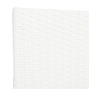 Safavieh KELDA Stylish Stackable Arm Chairs for Outdoor Living - Weather-Resistant, Comfortable Seating Set White PAT4004D-SET2