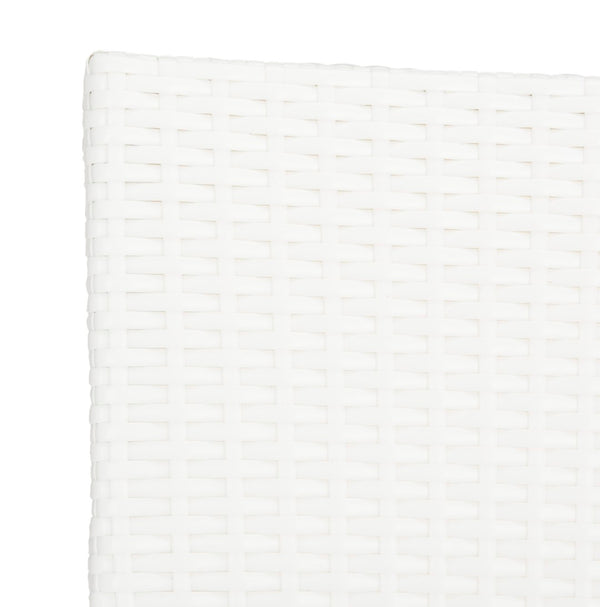 Safavieh KELDA Stylish Stackable Arm Chairs for Outdoor Living - Weather-Resistant, Comfortable Seating Set White PAT4004D-SET2