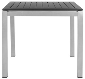 Safavieh ONIKA Modern Square Outdoor Accent Table with Black Slatted Top – Stylish, Durable & Versatile! PAT4007A