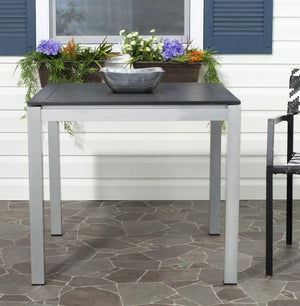 Safavieh ONIKA Modern Square Outdoor Accent Table with Black Slatted Top – Stylish, Durable & Versatile! PAT4007A