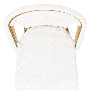 Safavieh FORD Barstool - Elegant French Bistro Design for Indoor & Outdoor Use, Stylish Seating Option White PAT4008C