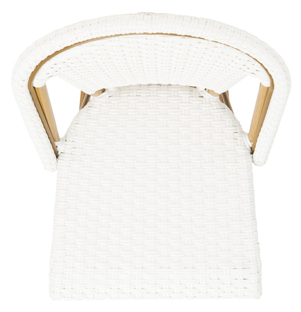 Safavieh FORD Barstool - Elegant French Bistro Design for Indoor & Outdoor Use, Stylish Seating Option White PAT4008C