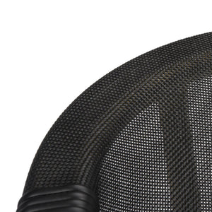 Safavieh BURKE Outdoor Arm Chair in Black - Elegant French Design, Weather-Resistant & Perfect for Patios PAT4015A-SET2