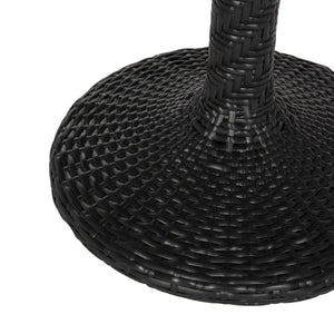 Safavieh BILSON Contemporary Black Bistro Table – Elegant Rattan Design for Patios, Balconies & Cafés PAT4017A