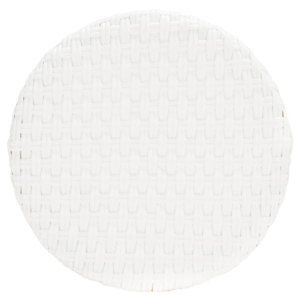 Safavieh KELSEY Barstool – Elegant French Café Style for Indoor/Outdoor Use, Durable Wicker Frame Design White PAT4018C