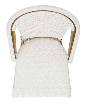 Safavieh GRESLEY Counter Stool - Elegant French Bistro Style for Indoor & Outdoor Dining Spaces, Durable Design White PAT4019C