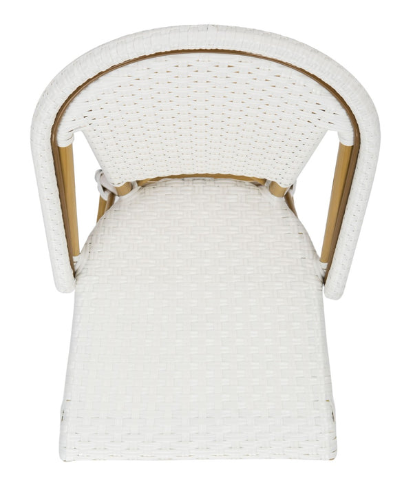 Safavieh GRESLEY Counter Stool - Elegant French Bistro Style for Indoor & Outdoor Dining Spaces, Durable Design White PAT4019C