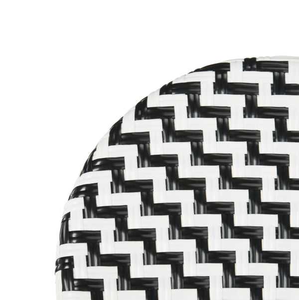 Safavieh SHEA Glamorous Black and White Counter Stool - Stylish Indoor/Outdoor Seating with Durability PAT4020A