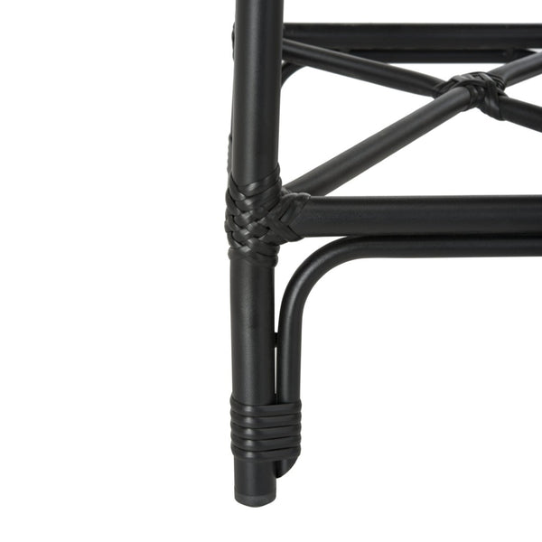 Safavieh SHEA Glamorous Black and White Counter Stool - Stylish Indoor/Outdoor Seating with Durability PAT4020A