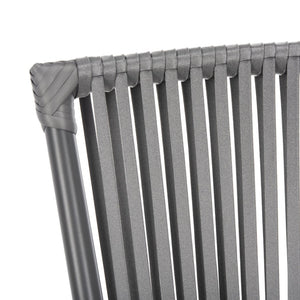 Safavieh PAOLO Modern Grey Rope Chair with Cushion - Stylish Outdoor Seating for Patios & Balconies PAT4024A-SET2