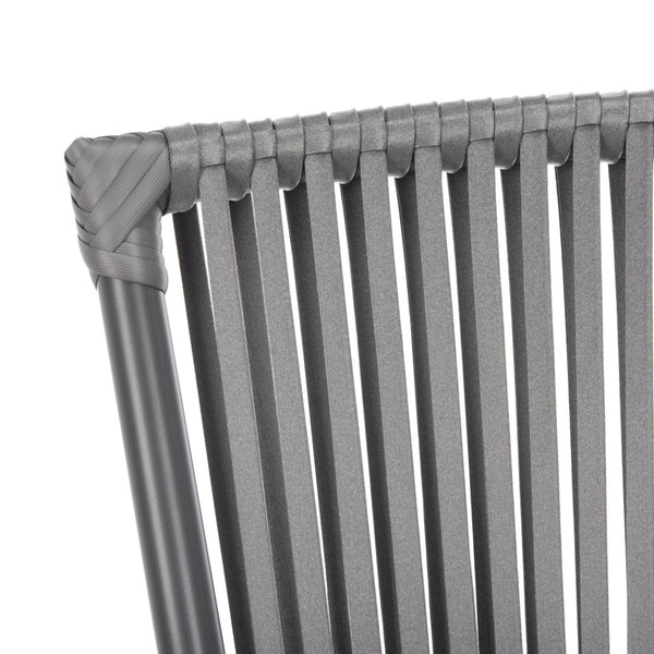 Safavieh PAOLO Modern Grey Rope Chair with Cushion - Stylish Outdoor Seating for Patios & Balconies PAT4024A-SET2
