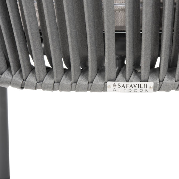 Safavieh PAOLO Modern Grey Rope Chair with Cushion - Stylish Outdoor Seating for Patios & Balconies PAT4024A-SET2