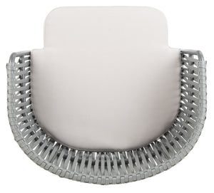 Safavieh KIYAN Rope Chair - Stylish Grey Outdoor Seating with Durable Nylon Rope & Wicker for Patios, Decks PAT4028A-SET2