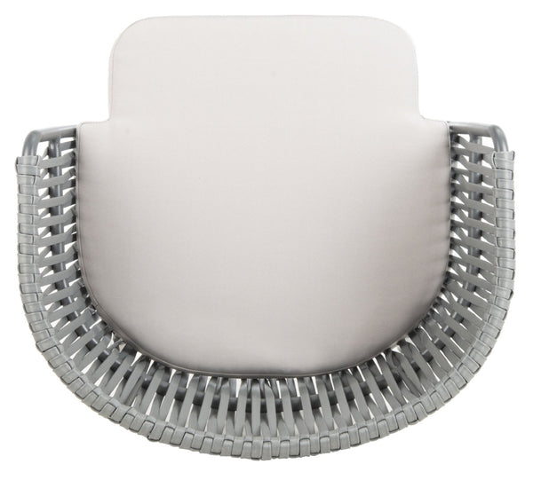 Safavieh KIYAN Rope Chair - Stylish Grey Outdoor Seating with Durable Nylon Rope & Wicker for Patios, Decks PAT4028A-SET2