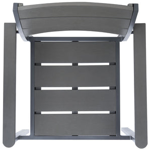 Safavieh GERHARDT Stackable Outdoor Chair in Neutral Grey - Stylish, Durable, and Space-Saving for Patios! PAT4032A-SET2
