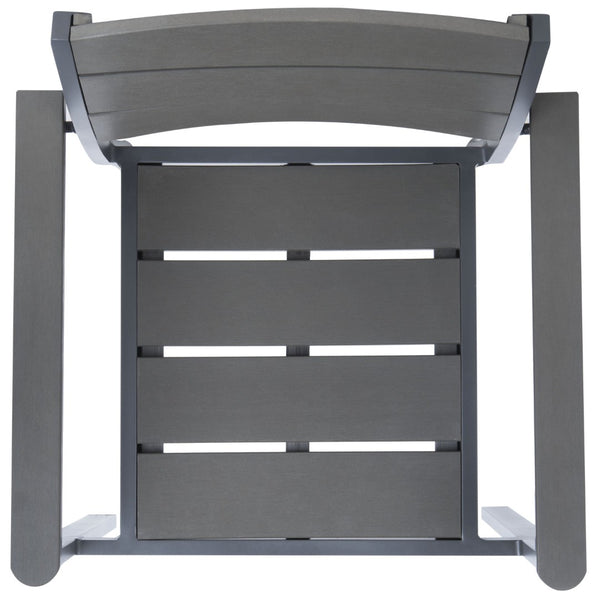 Safavieh GERHARDT Stackable Outdoor Chair in Neutral Grey - Stylish, Durable, and Space-Saving for Patios! PAT4032A-SET2