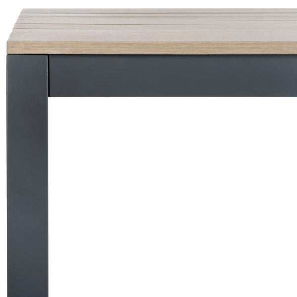 Safavieh BELDAN Outdoor Dining Table - Distressed Taupe with Grey Frame, Perfect for Casual Gatherings & Patios PAT4034A
