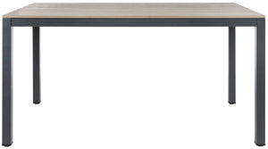 Safavieh BELDAN Outdoor Dining Table - Distressed Taupe with Grey Frame, Perfect for Casual Gatherings & Patios PAT4034A