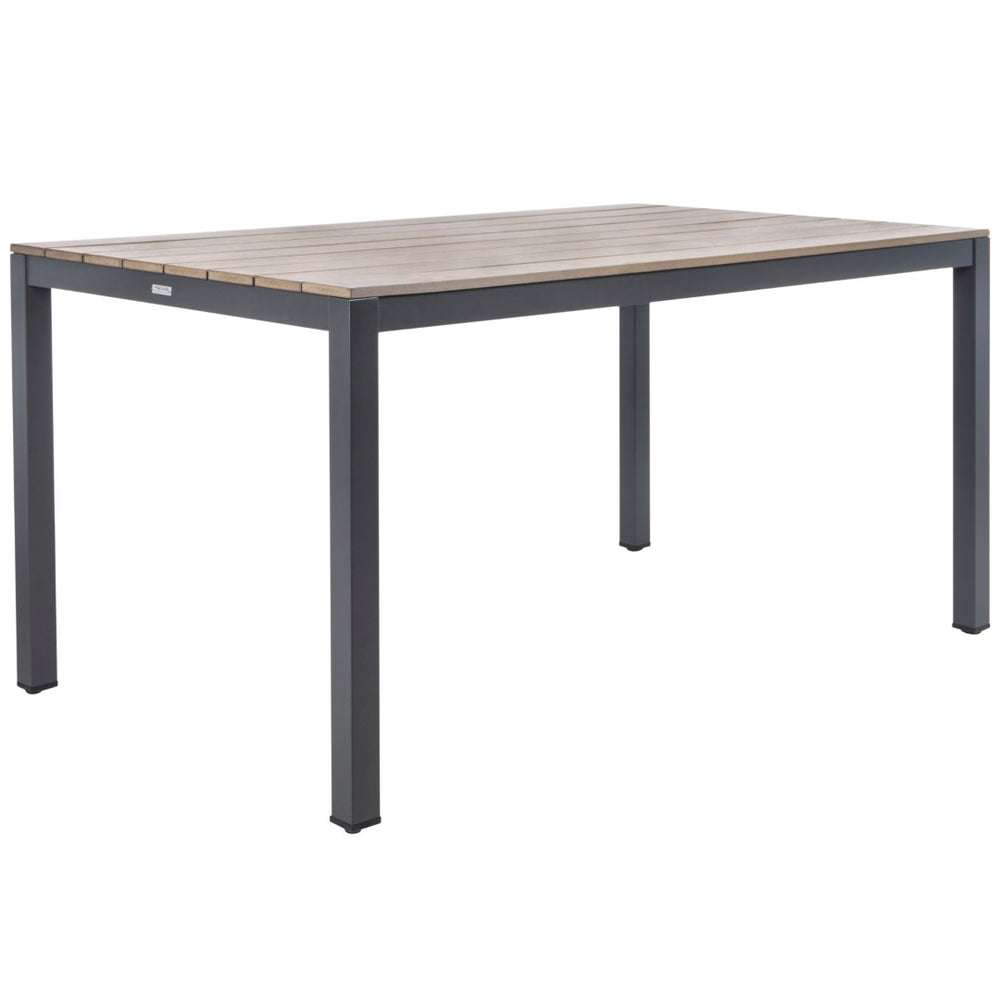 Safavieh BELDAN Outdoor Dining Table - Distressed Taupe with Grey Frame, Perfect for Casual Gatherings & Patios PAT4034A