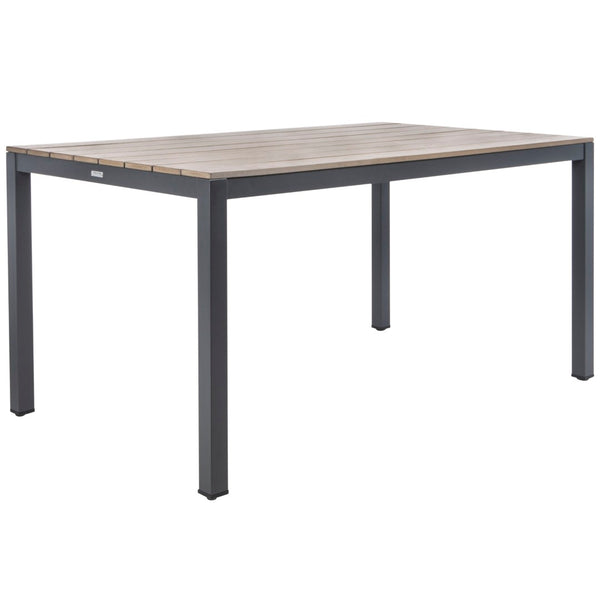 Safavieh BELDAN Outdoor Dining Table - Distressed Taupe with Grey Frame, Perfect for Casual Gatherings & Patios PAT4034A